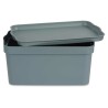 Caja de Almacenaje con Tapa Gris Plástico 7,5 L 21 x 14,2 x 32 cm (12 Unidades)