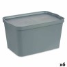 Caja de Almacenaje con Tapa Gris Plástico 24 L 29,3 x 24,5 x 45 cm (6 Unidades)