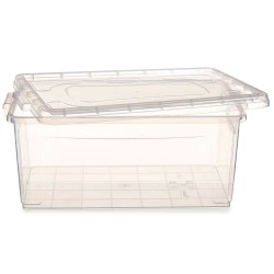 Caja de Almacenaje con Tapa Transparente Plástico 22 L 32 x 20,5 x 50 cm (6 Unidades)