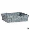 Cesta Multiusos Gris Tela 3,8 L 34 x 8,5 x 21 cm (18 Unidades)