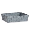 Cesta Multiusos Gris Tela 3,8 L 34 x 8,5 x 21 cm (18 Unidades)