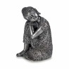 Figura Decorativa Buda Sentado Plateado 20 x 30 x 20 cm (4 Unidades)