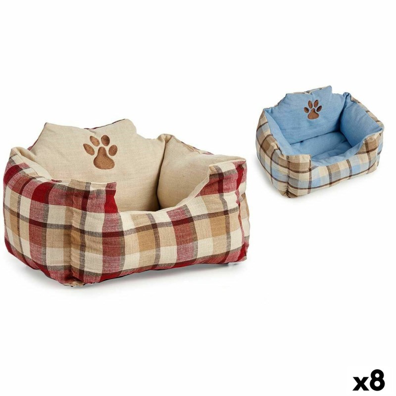 Cama para mascota A cuadros 40 x 30 x 60 cm (8 Unidades)