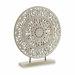 Figura Decorativa Mandala Blanco 7 x 49 x 44 cm (6 Unidades)