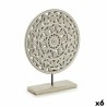 Figura Decorativa Mandala Blanco 30 x 36 x 7 cm (6 Unidades)