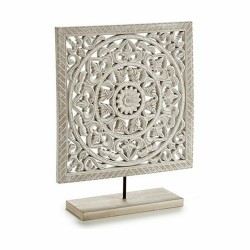 Figura Decorativa Mandala Blanco 7 x 35,5 x 30 cm (6 Unidades)