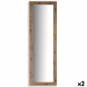 Espejo de pared Marrón Madera Vidrio 40 ,5 x 130,5 x 1,5 cm (2 Unidades)