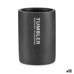 Portacepillos de Dientes Tumbler Gris Resina 7,5 x 10,2 x 7,5 cm (12 Unidades)