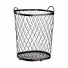 Cesto Negro Metal 40 L 31 x 54,7 x 46,5 cm (4 Unidades)