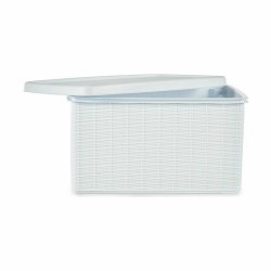 Caja de Almacenaje con Tapa Stefanplast Elegance Lateral Blanco Plástico 29 x 21 x 39 cm (5 Unidades)