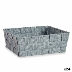 Cesta Multiusos Gris Tela 2,4 L 20 x 8 x 24 cm (24 Unidades)