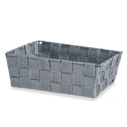 Cesta Multiusos Gris Tela 2,4 L 20 x 8 x 24 cm (24 Unidades)