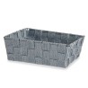 Cesta Multiusos Gris Tela 2,4 L 20 x 8 x 24 cm (24 Unidades)