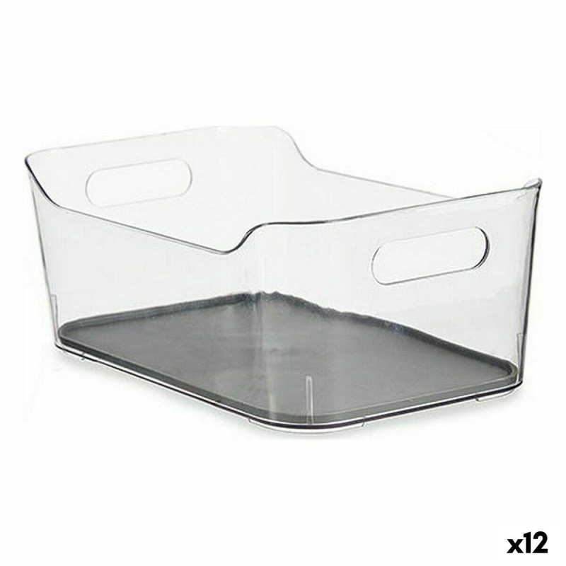 Organizador de Cajones Plástico reciclado Gris 17 x 10,5 x 24,5 cm (12 Unidades)