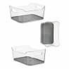 Organizador de Cajones Plástico reciclado Gris 17 x 10,5 x 24,5 cm (12 Unidades)