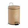 Papelera con Pedal Tropical Bath Blanco Beige Acero Plástico 3 L (6 Unidades)