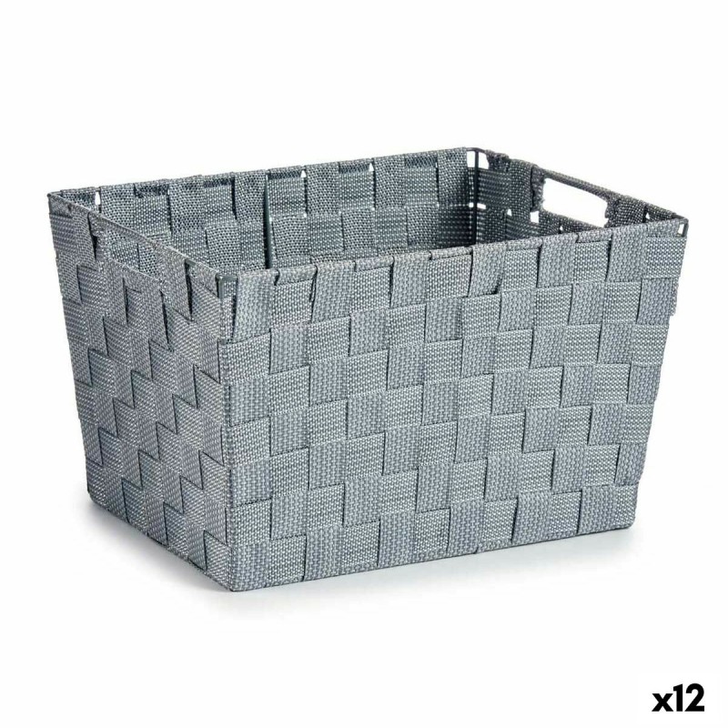 Cesto para la Ropa Gris Tela 10 L 25 x 20,5 x 35 cm (12 Unidades)