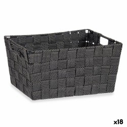 Cesta Multiusos Negro Tela 20 x 14 x 30 cm (18 Unidades)