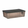 Caja de Almacenaje con Tapa Stefanplast Elegance Gris Plástico 30 L 38,5 x 17 x 59,5 cm (6 Unidades)