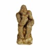 Figura Decorativa Gorila Dorado 20,5 x 47 x 23,5 cm (2 Unidades)