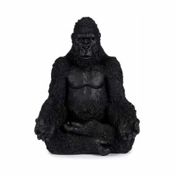 Figura Decorativa Gorila Yoga Negro 19 x 26,5 x 22 cm (4 Unidades)