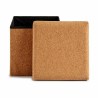 Caja Decorativa Plegable Marrón Corcho Madera MDF 31 x 31 x 31 cm (4 Unidades)