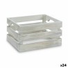 Caja Decorativa Blanco Madera de álamo 26,2 x 13,2 x 15,8 cm (24 Unidades)