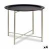 Mesa auxiliar Blanco Negro Metal 62 x 48,5 x 62 cm (4 Unidades)