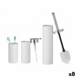 Set de Baño Blanco Plástico (8 Unidades)