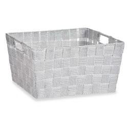 Cesta Multiusos Blanco Tela 30,4 x 14 x 20 cm (18 Unidades)