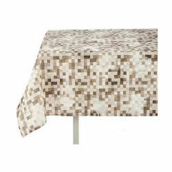 Mantel Loneta Antimanchas Cuadros 140 x 180 cm Beige (6 Unidades)