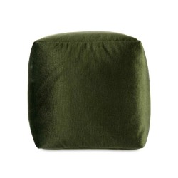 Puff Terciopelo Verde 30 x 30 x 30 cm (4 Unidades)