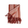 Foulard Multiusos Rayas 235 x 205 cm Blanco Rojo (8 Unidades)