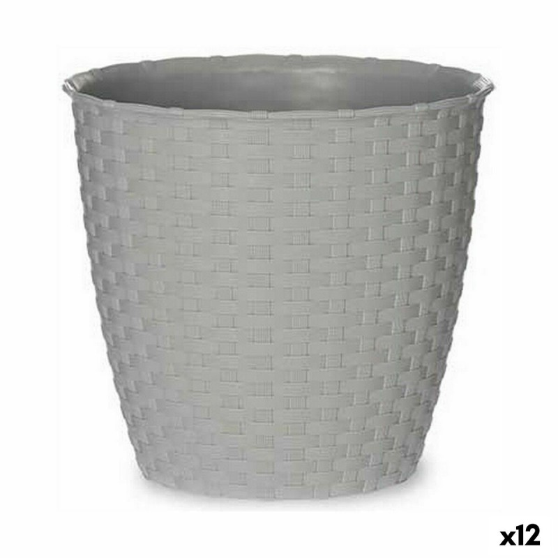 Macetero Stefanplast Gris Plástico 19 x 17,5 x 19 cm (12 Unidades)