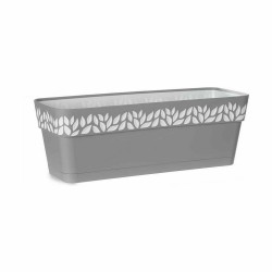 Jardinera Autorriego Stefanplast Cloe Gris Plástico 49,5 x 17 x 19 cm (12 Unidades)