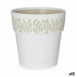 Maceta Autorriego Stefanplast Gaia Blanco Plástico 15 x 15 x 15 cm (12 Unidades)