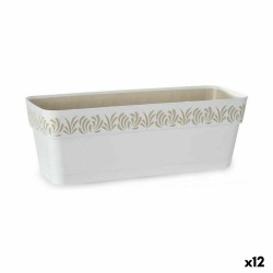 Jardinera Autorriego Stefanplast Gaia Blanco Plástico 49,5 x 17 x 19 cm (12 Unidades)