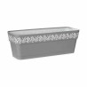 Jardinera Autorriego Stefanplast Gaia Gris Plástico 49,5 x 17 x 19 cm (12 Unidades)