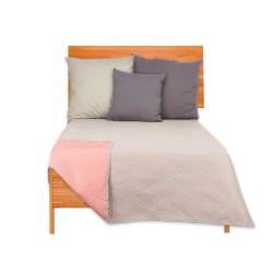 Colcha Reversible 240 x 260 cm Gris Rosa (6 Unidades)