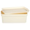 Caja de Almacenaje con Tapa Crema Plástico 6 L 21,5 x 11 x 31,5 cm (12 Unidades)