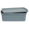 Caja de Almacenaje con Tapa Gris Plástico 14 L 29,5 x 14,3 x 45 cm (12 Unidades)