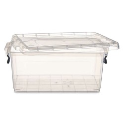 Caja de Almacenaje con Tapa Transparente Plástico 8,5 L 23,5 x 15,5 x 37 cm (12 Unidades)