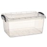 Caja de Almacenaje con Tapa Transparente Plástico 8,5 L 23,5 x 15,5 x 37 cm (12 Unidades)