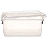 Caja de Almacenaje con Tapa Transparente Plástico 13,7 L 27,5 x 18 x 42,5 cm (12 Unidades)