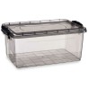 Caja de Almacenaje con Tapa Antracita Plástico 13,7 L 27,5 x 18 x 42,5 cm (12 Unidades)