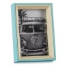 Marco de Fotos 3 x 17 x 12 cm Cristal Azul Blanco Madera MDF (6 Unidades)