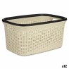 Cesto para la Ropa Crema Plástico 36 L 36 x 25,5 x 52,5 cm (12 Unidades)