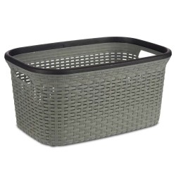 Cesto para la Ropa Gris Plástico 36 L 36 x 25,5 x 53 cm (12 Unidades)