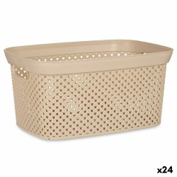 Cesto para la Ropa Beige Plástico 10 L 24 x 17 x 35 cm (24 Unidades)