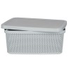 Caja de Almacenaje con Tapa Gris Plástico 13 L 28 x 15 x 39 cm (12 Unidades)